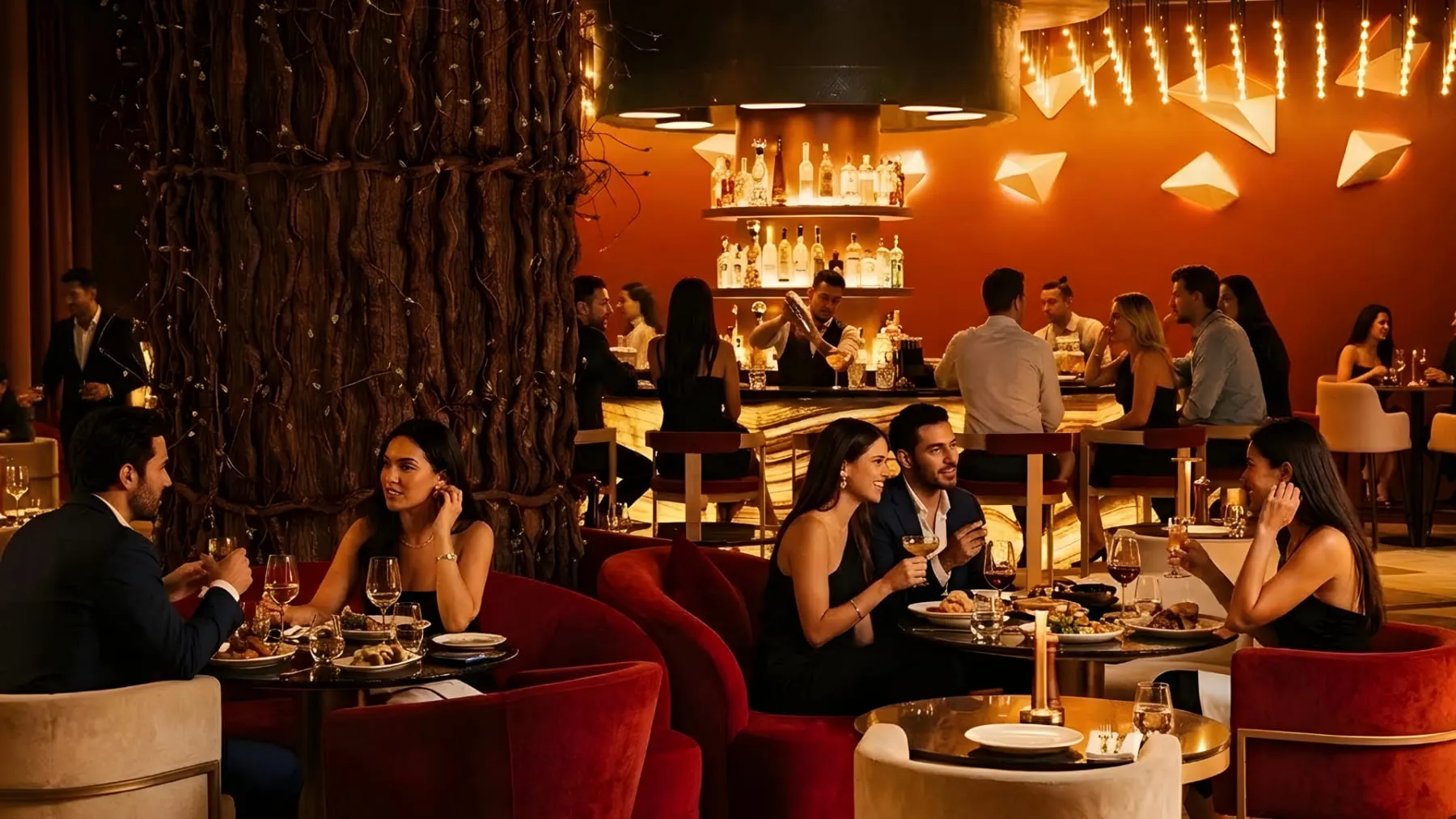 The lounge at OCCO Business Bay, Hyde Dubai