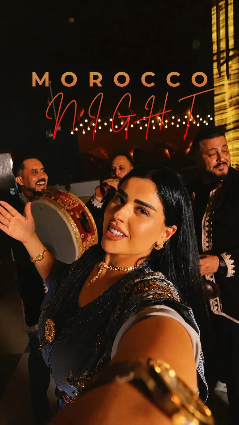 MorOcco Nights at OCCO Business Bay, Dubai — singer and live Moroccan band with tambourine under the lights